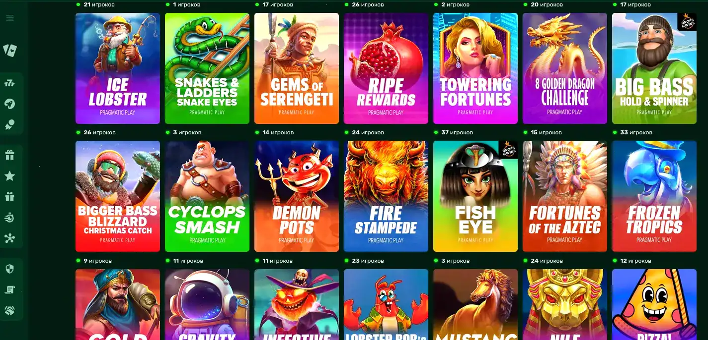 Интерфейс игровых автоматов в казино Азино 777